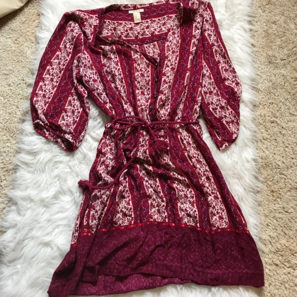 ISO red paisley boho print dress